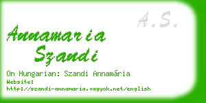 annamaria szandi business card