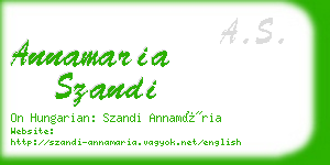 annamaria szandi business card